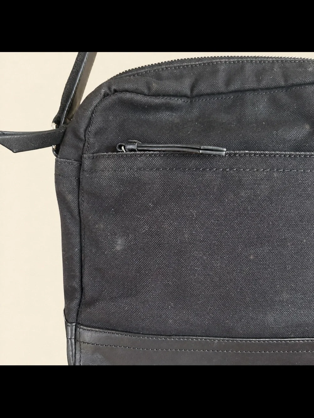 Coach Black Canvas Crossbody Messenger Bag